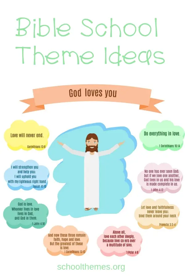 Are you looking for some Bible school theme ideas? You can make the Bible come to life by creating a fun activity about God that your kids will love. #biblethemes #vbs #vbsideas #biblethemeideas #teachkidsaboutgod #schoolthemes 